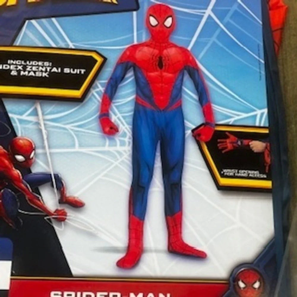 Marvel Spider Man Child Medium 8 Spandex Zentai Suit Mask Jazwares Costume‎ Play